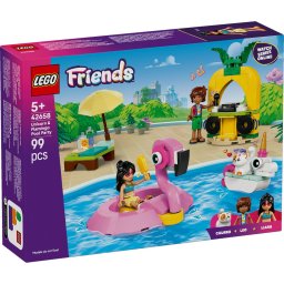LEGO Friends Petrecere la Piscina cu Unicornul si Flamingo 42658, 99 piese