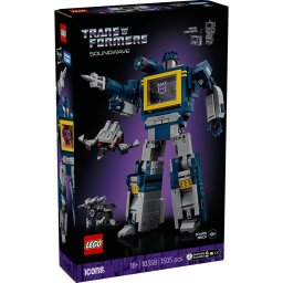 LEGO Icons Transformers Soundwave 10358, set de colectie cu 1505 piese