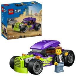 LEGO City Vehicul Hot Rod 60485, masina de curse cu 81 piese