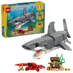 LEGO Creator 3 in 1 Rechin feroce cu cufar de comori 31381