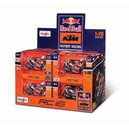 Motocicleta metalica Maisto Red Bull KTM Factory Racing, scara 1:18