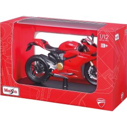 Motocicleta Maisto Ducati 1199 Panigale din metal cu stand, scara 1:12