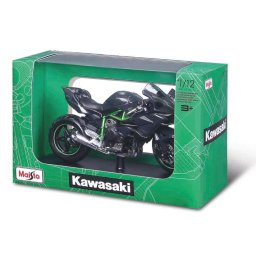 Motocicleta Maisto Kawasaki Ninja H2 R din metal, cu stand, scara 1:12