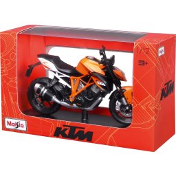Motocicleta metalica Maisto KTM 1290 Super Duke R cu stand, scara 1:12