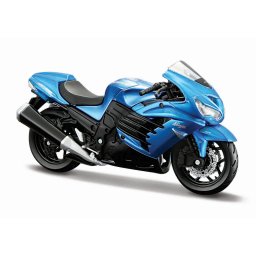 Motocicleta metalica Maisto Kawasaki Ninja ZX-14R cu stand, scara 1:18