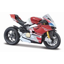 Motocicleta Maisto Ducati Panigale V4 S Corse cu stand, scara 1:18