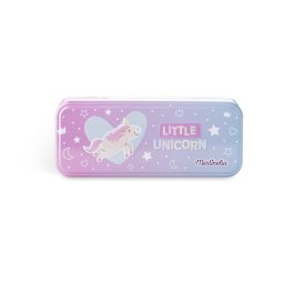 Trusa de machiaj copii Martinelia Little Unicorn, cutie metalica cu 3 compartimente