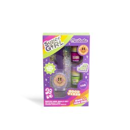 Set Martinelia cu ceas si 2 lacuri de unghii pentru fetite, Super Girl