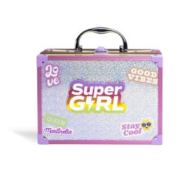 Trusa de machiaj Martinelia Supergirl cu oglinda LED pentru copii
