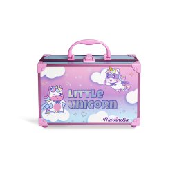Trusa make-up pentru copii Martinelia Little Unicorn în servieta metalica
