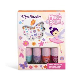 Set pentru unghii copii Martinelia Magic Ballet cu 4 lacuri si stickere