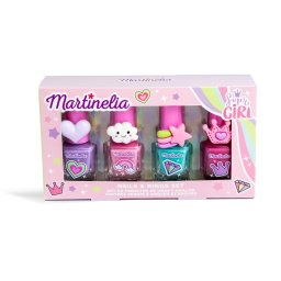 Set Martinelia Super Girl cu 4 lacuri de unghii si inele pentru copii