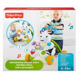 Antepremergator interactiv Zebra Fisher-Price cu sunete si muzica