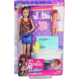 Barbie Skipper Babysitters Set de joaca Baita cu 2 papusi si accesorii