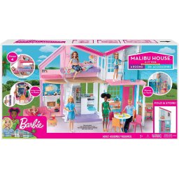 Casa Barbie Malibu cu 2 etaje, 6 camere si peste 25 de accesorii
