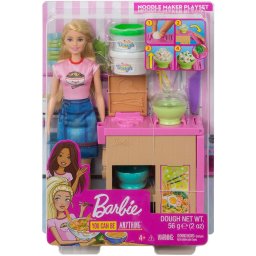 Set de joaca Barbie pentru pregatit noodles cu papusa si accesorii