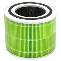 Filtru de schimb pentru purificatorul de aer Levoit Core 300/300S/P350, 1 buc, Filtrare in 3 etape, H13 True HEPA, Impotriva mucegaiului si bacteriilor, Verde