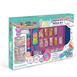 Rainbow Loom: Set gigant pentru brățări din elastice și mărgele