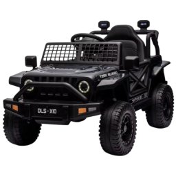 Masina electrica pentru copii DLS-X10A cu telecomanda, 12V, lumini si muzica, negru