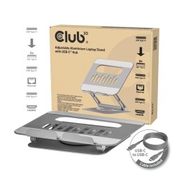 CLUB3D CSV-2554 6-in-1 USB-C Hub reglabil Laptop stand 360° 100W