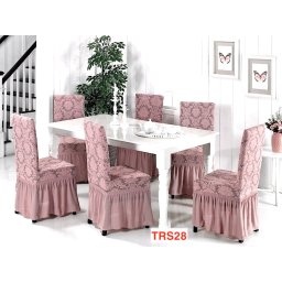 Huse Elastice Pt Scaune, Universale, 6 Buc./Set, Jacquard, Cod TRS28