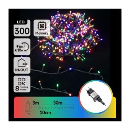 Aigostar - Ghirlandă de Crăciun LED RGBY pentru exterior, 300 LED, 3,6 W, 230 V, 30 m, IP44