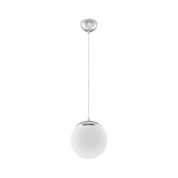 Sollux SL.0263 - Lampă suspendată pe cablu UGO, 1xE27/15W/230V, Ø 20 cm, alb/crom lucios