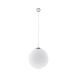 Sollux SL.0264 - Pendul UGO pe cablu 1xE27/15W/230V Ø 30 cm alb/crom lucios