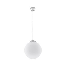 Sollux SL.0265 - Pendul UGO pe cablu, 1xE27/15W/230V, Ø40 cm, alb/crom lucios