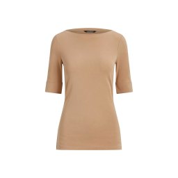 RALPH LAUREN Bluză Rfnd Strtch 1X1 Rib-Elb Slv Bt Nk 200654963147 260 medium beige