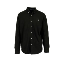 POLO RALPH LAUREN Cămaşă Featherweight Mesh-Lsl-Knt 710654408008 001 black