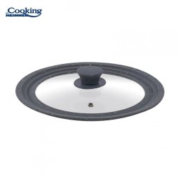 Capac Oala Heinner HR-AER-28D32G | Sticla, Margine Silicon, 28-32cm, Gri