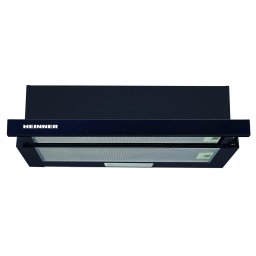 Hota telescopica de bucatarie Heinner HTCH-440GBK, putere de absorbtie 325 mᶟ/h, Negru