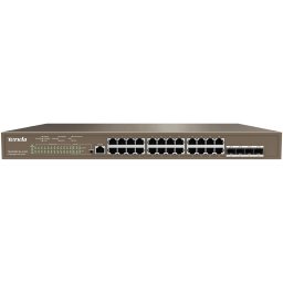 Switch Tenda TEG5328P-24-410W, L3 Managed, 24-Port Gigabit, PoE