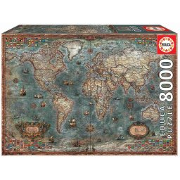 Puzzle Educa, Historical World Map, 8000 piese