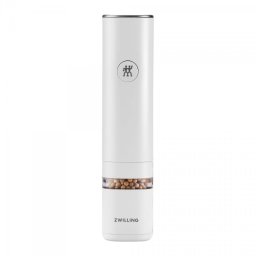 Rasnita electrica de condimente Zwilling, plastic, 5 x 5 x 20 cm, Alb