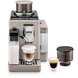Espressor automat De’Longhi Rivelia EXAM440.55.BG - 0132215474, 1450W, 19 bar, Rezervor 1.4l, 2 recipiente pentru boabe, Tehnologie Bean Adapt, Carafa cu tehnologie LatteCrema Hot, Sand Beige