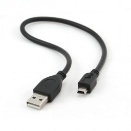 CABLU USB 2.0 LA MINI USB-B T-T 0.3M, GEMBIRD CCP-USB2-AM5P-1