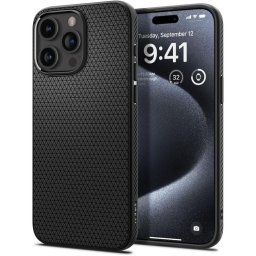 Husa Telefon, Spigen Liquid Air, iPhone 15 Pro, negru