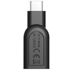 Adaptor alimentare si date Icy Box, pt smartphone USB 3.2 Type-C Gen 1 (M) la USB 3.2 Type-A Gen 1 (F), plastic, negru
