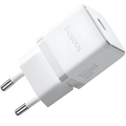 INCARCATOR retea Baseus Palm, Quick Charge 20W, 1 x USB Type-C, 5V-3.0A, include cablu USB Type-C la USB Type-C 1m, Alb "P10111602213-01