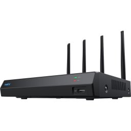 NVR Reolink NVS12W, Wi‑Fi 6 dual-band, până la 16 camere IP compatibile (PoE sau Wi‑Fi), Negru