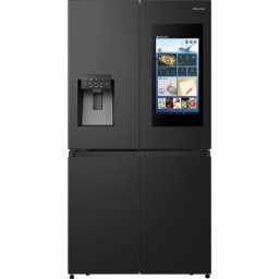 Side by Side Hisense RQ760N4IFE, French Door, 577L, Clasa E, H 178.5 cm, negru