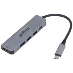 Docking station Dahua 5 IN 1 TYPE-C TO HDMI, Gri