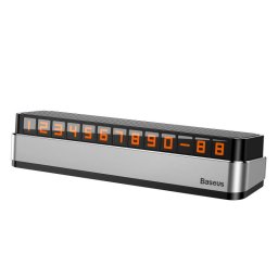 Suport auto Baseus pentru numar telefon bord Moonlight, Argintiu