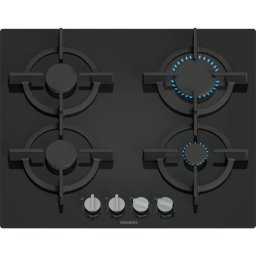 Plita gaz SIEMENS, model EP6A6PI10, 9 niveluri de flacara, sticla neagra, instalare incorporata