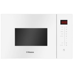Cuptor cu microunde incorporabil Hansa AMMB25E1WH, 25 L, display, control touch, 900 W, grill, 7 nivele putere, 8 programe, decongelare, ChildLock, Sticla, Alb