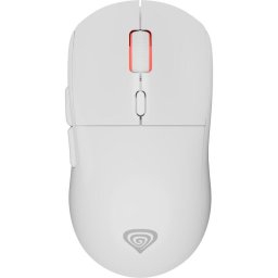 Mouse gaming wireless Genesis Zircon XIII, 26000 DPI, switch mecanic Huano Silent, Kailh 4.0, Kailh 8.0, iluminare RGB, alb