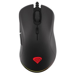 Mouse Gaming Genesis Krypton 200, cu fir, 6400 dpi, USB, iluminare RGB, Negru
