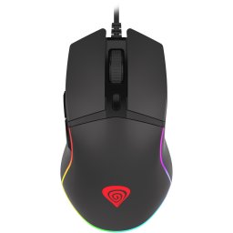 Mouse Gaming cu fir Genesis Krypton 220, 6.400 DPI, 1.000Hz, 22G, Software, Macro, Butoane Programabile, RGB LED, Cablu braided 1,8m, Negru